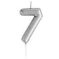 Casey 10cm Silver Numerical Birthday Candle Nr.7
