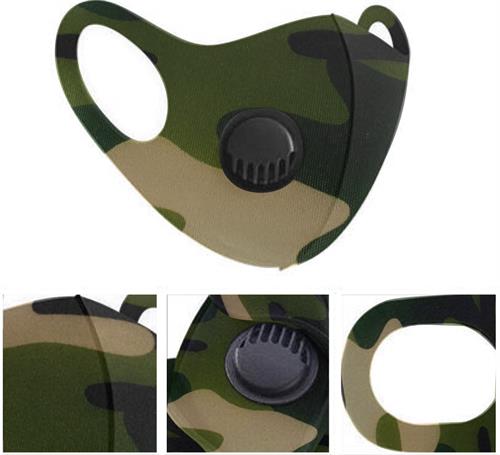 Casey Reusable 3D Structured Unisex Dual Layer Face Masks - Green, Black, and Beige