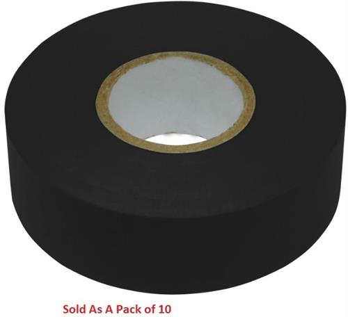 ELLIES PVC INSULATION TAPE 10M BLK 10PK