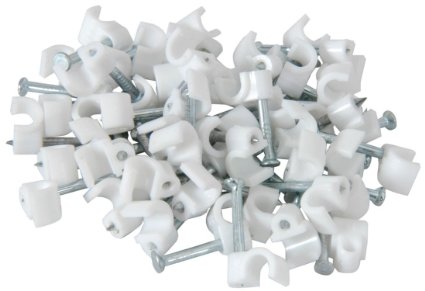 Noble Round Cable Clips 7mm White 100 Pieces per pack